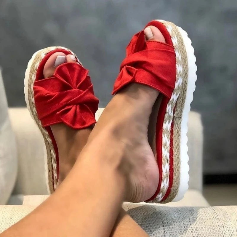 Red bow slides top