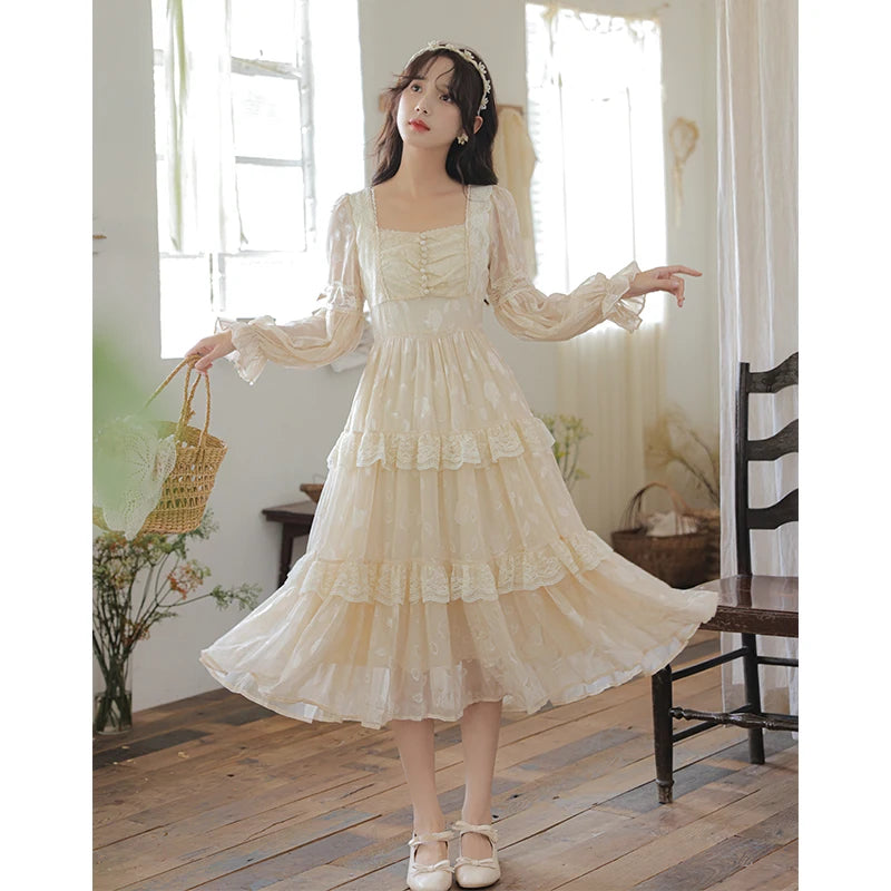 chinese dress ladies Le Palais Vintage Elegant Retro Long Sleeves Midi Black Cocktail Dress-Aurora Xs / Dress main image 0