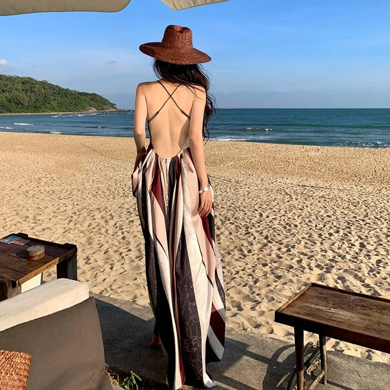 Backless Beach Maxi Dress For Summer Vacation on Luulla - Main Image