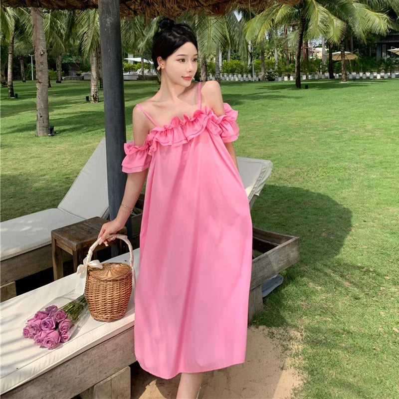 pink smock midi dress The Bryan Smocked Midi Dress in Pale Pink – Piper & Scoot