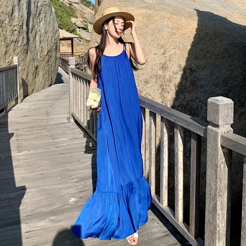 Casual chiffon maxi dress sales