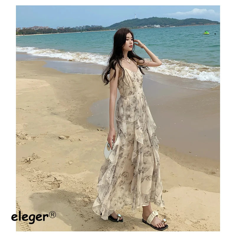 Ocean of elegance maxi dress 2025