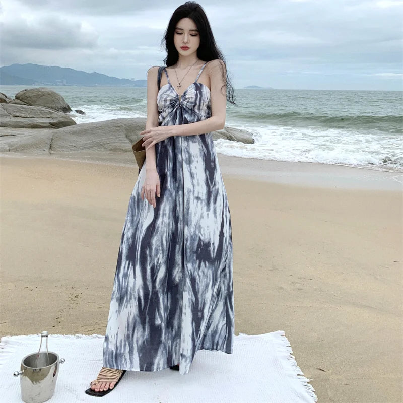 womens beach maxi dress PRETTYGARDEN Womens Casual Long Summer Dresses Sleeveless Strappy Loos main image 0