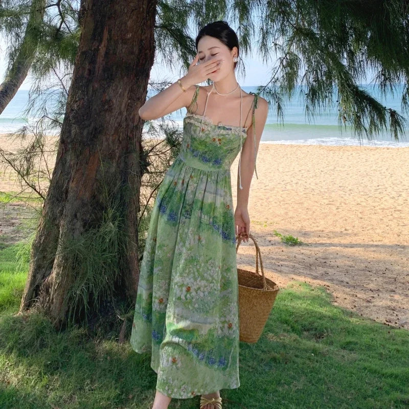 green midi sun dress DAZY Elegant Olive Green Midi Dress For Women,Shiny Fabric Sparkly Autumn  Dinner Sundress,Suitable For Weddings,Parties,Casual Vacations,Spring/Summer