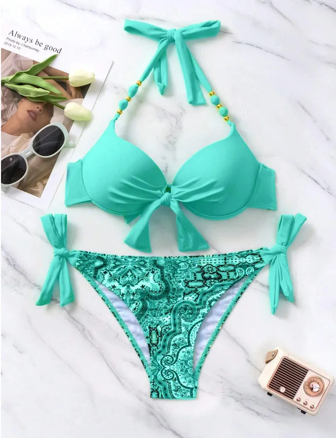 Front tie bikini clearance