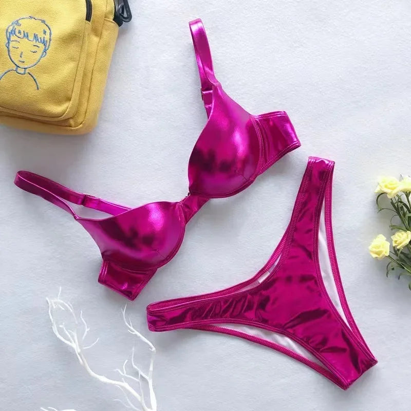 Luminous pink bikini cheap