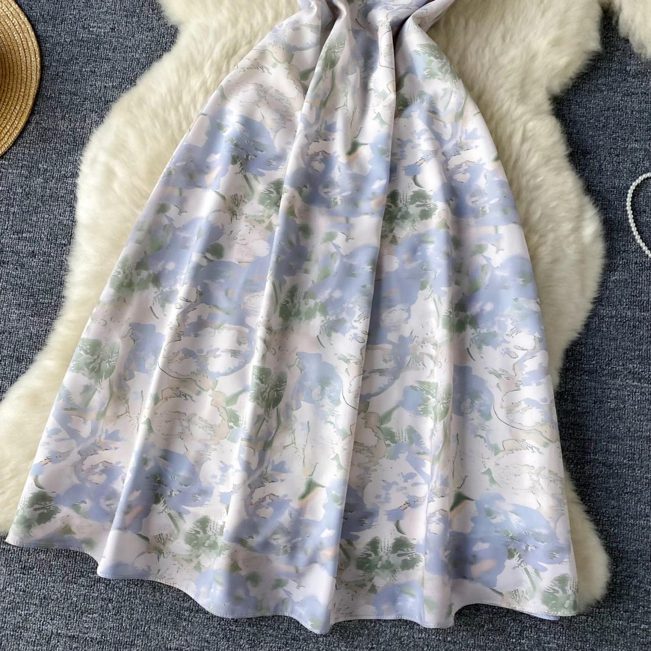 Lace Trim Ruffled Midi Dress – Vintage-Inspired Elegance main image 1