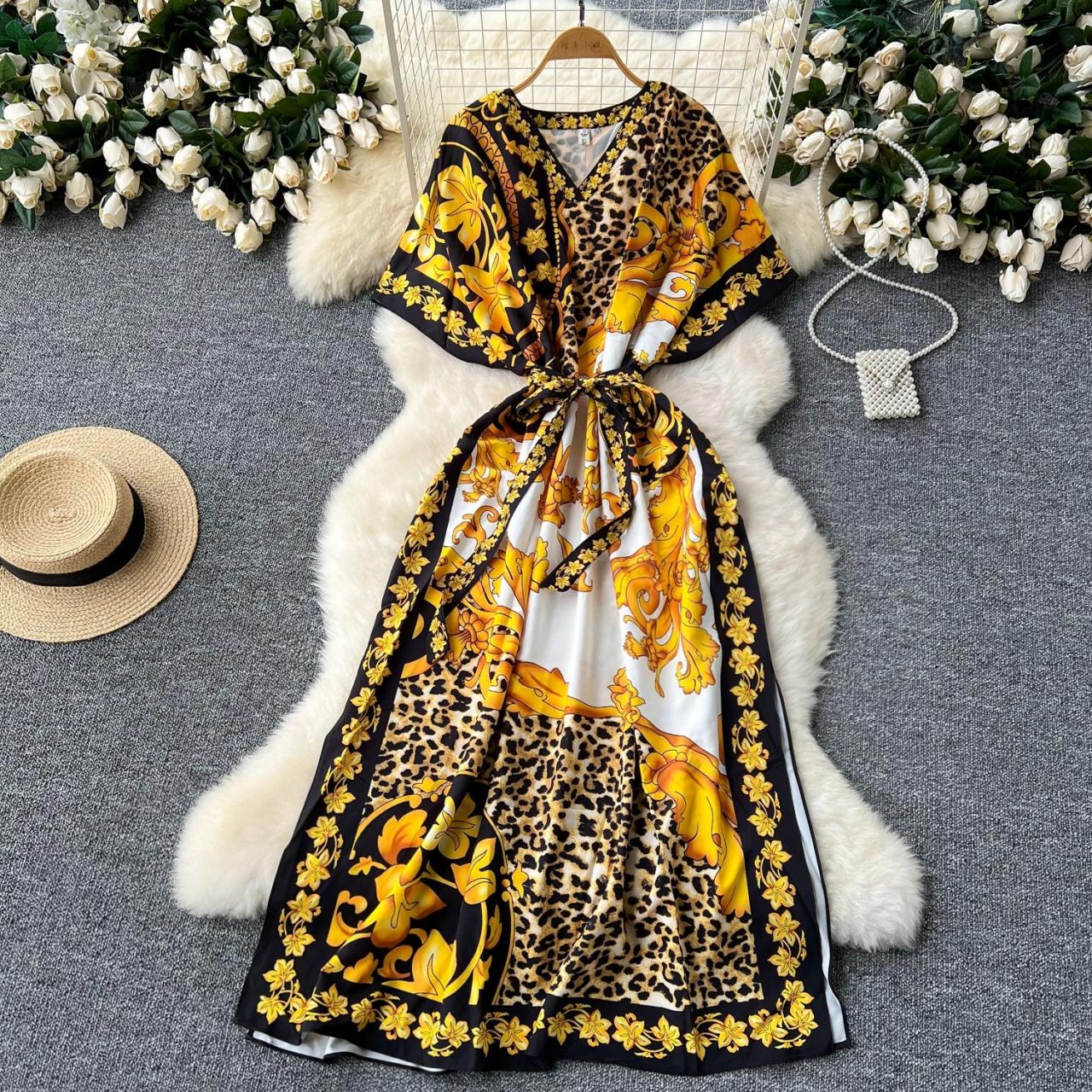 chinese dress ladies GORGLITTER Women's Cheetah Leopard Animal Print Maxi Dress Lace Summer  Vacation Going Out Birthday Midi Dresses 2026 Brown Multicolor Medium at  Amazon Women's Clothing store main image 0