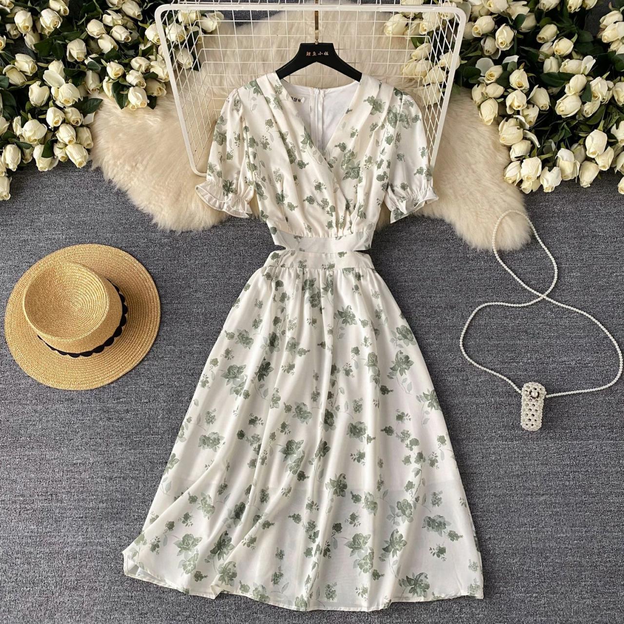 knee length dresses for ladies Midi Wrap Linen All-Season Dress – Old Linen Mill main image 1