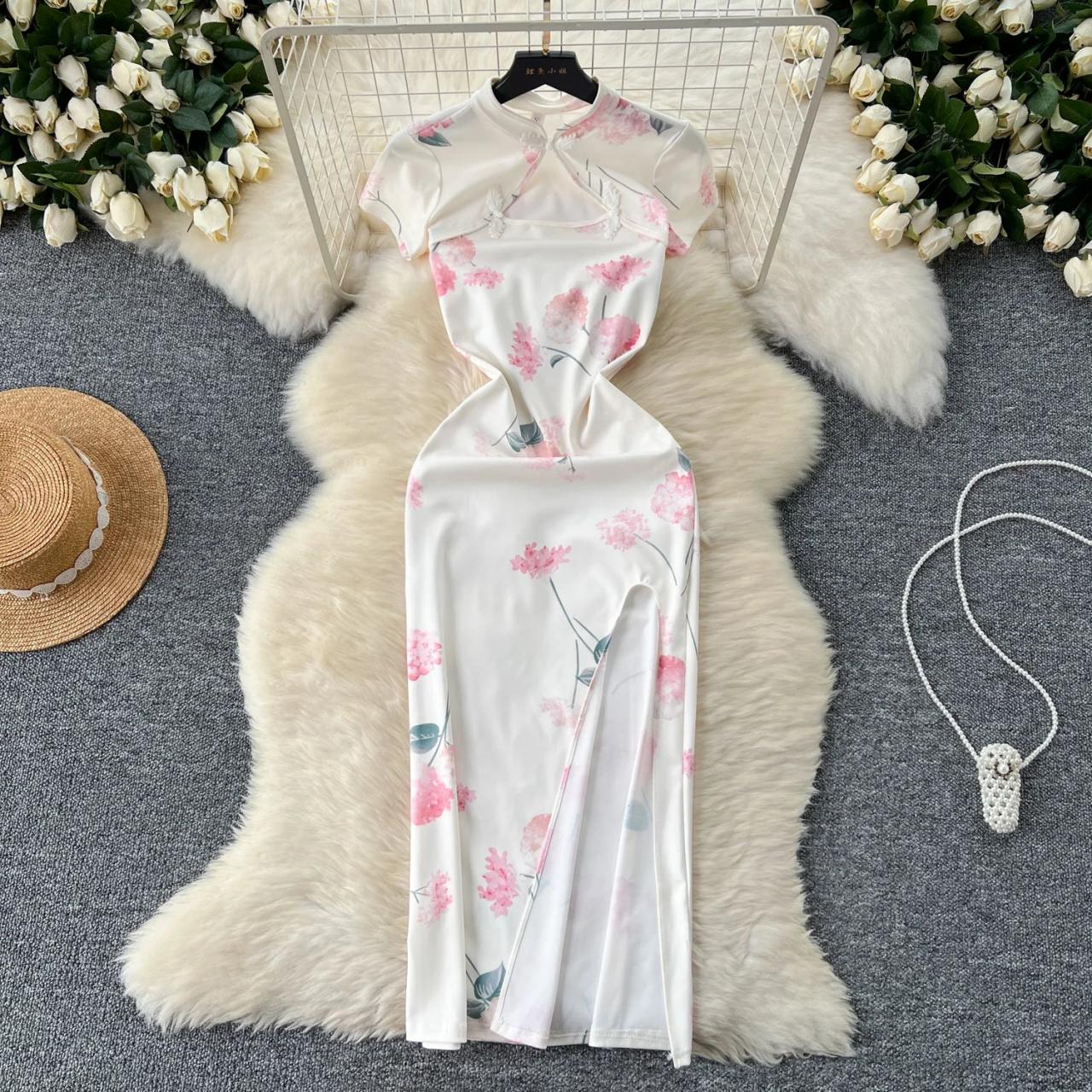 sachin and babi light blue dress Buy The New Design Summer Fashion Chinese Style Cheongsam Qipao Embroidery  Pendulum Elegant Chiffon Casual Dresses For Women from Dongguan Yufengling  Garment Co., Ltd., China main image 0
