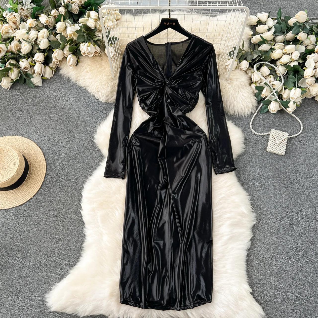 metallic formal dress with sleeves GLS by Gloria GL3444 Prom Dress - Gold
