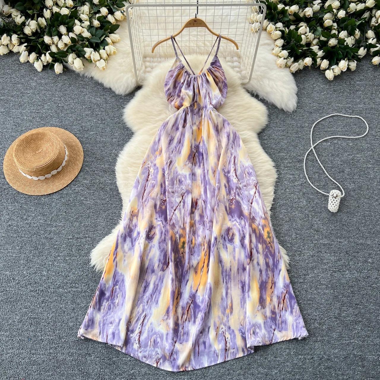 Watercolor Hues Flattering Summer Dress Watercolor Hues Flattering Summer Dress