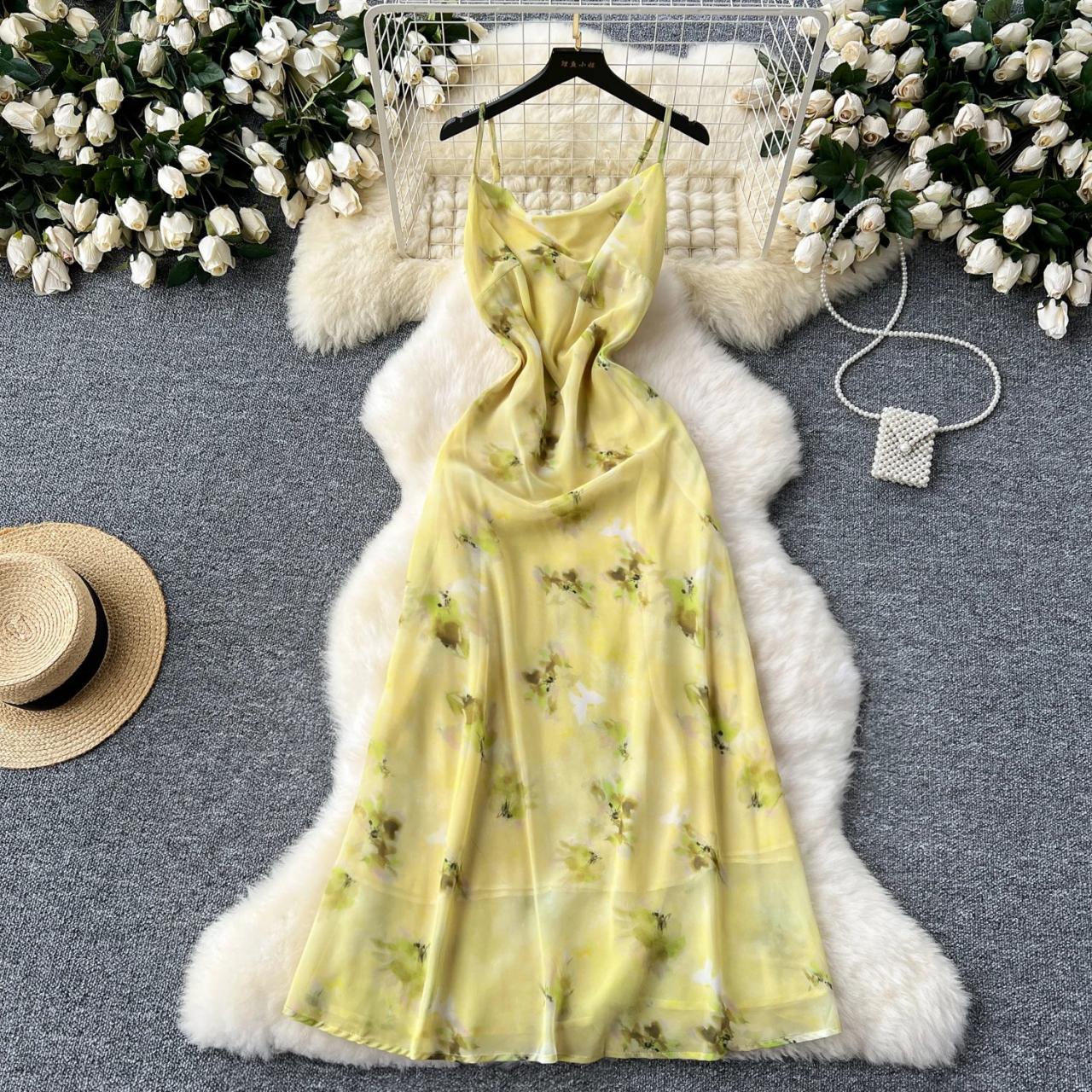 sleeveless women dress Women's Sleeveless V-Neck Dress in Blue