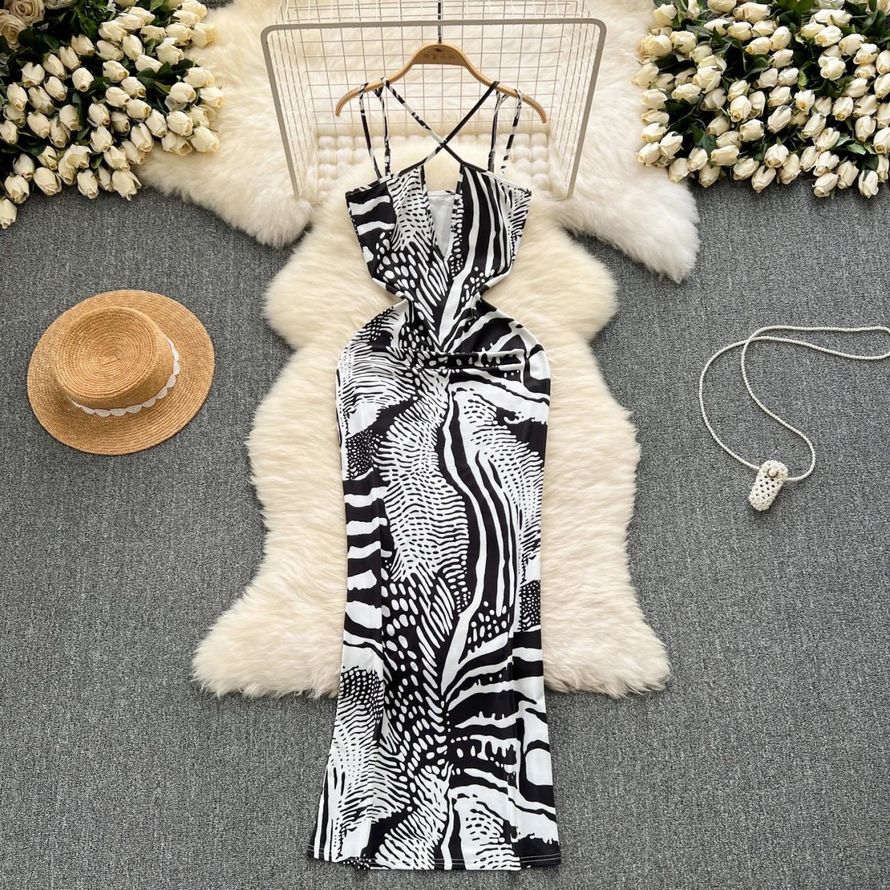slim fit dress slacks Zebra Halter Dress M/L main image 0