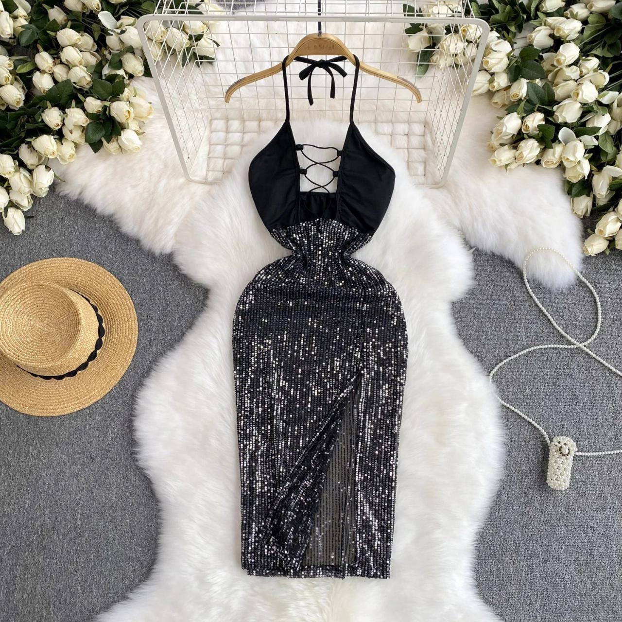 slim fit dress slacks Marta Maxi Dress Black / S main image 1