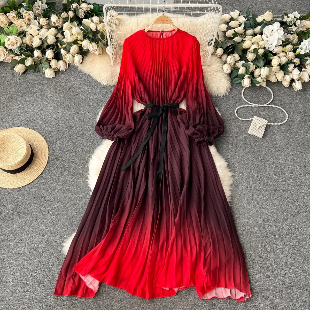 Red ombre dress outlet