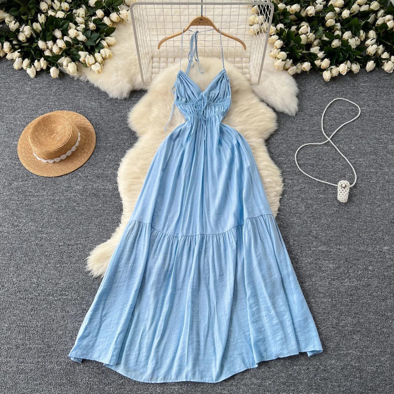 sachin and babi light blue dress Blue One Shoulder Dress: Women's Mini, Midi, Maxi main image 0