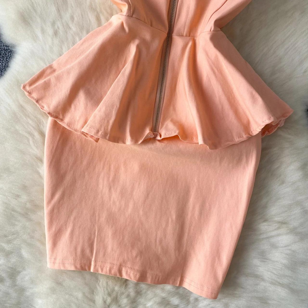peach peplum dress Peach Wedding Dress: Embroidered Peplum Top & Sharara Pant
