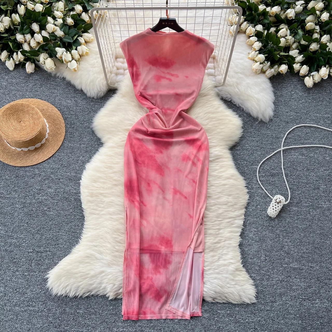 pink tie dye bodycon dress Daydream Tie-Dye Bodycon Mini Dress