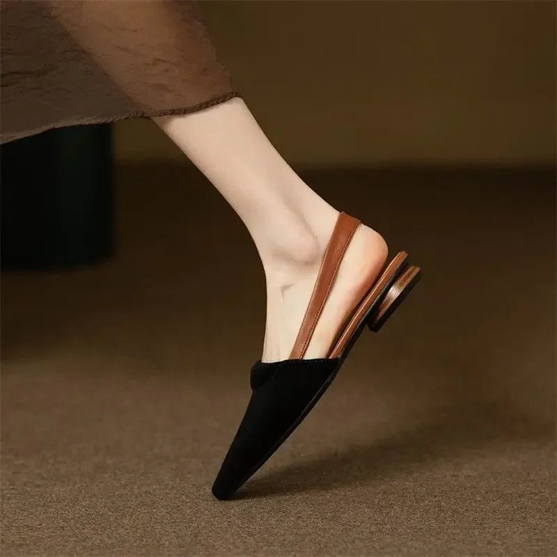 Two tone slingback flats on sale