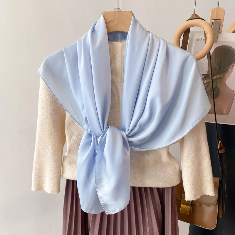 Light blue silk scarf shop