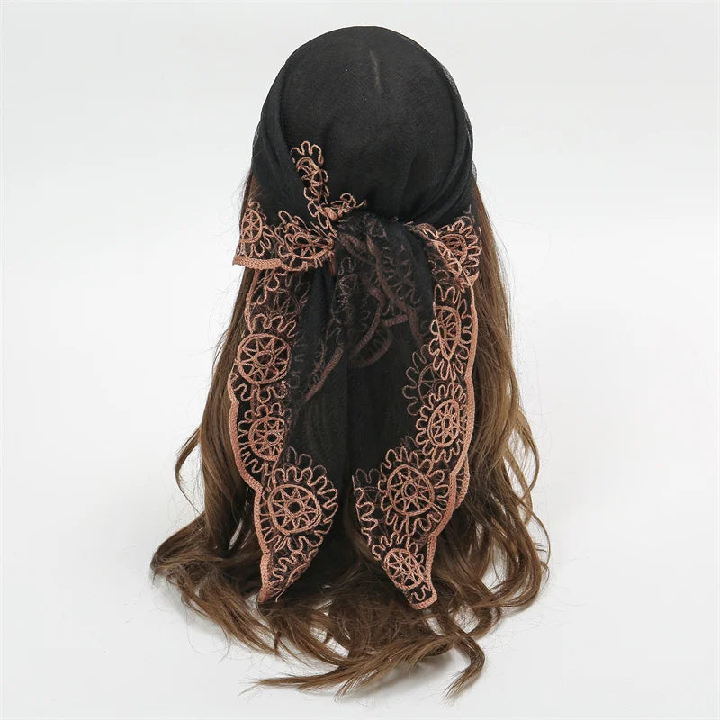Elegant Floral Lace Headscarf For Women on Luulla display picture 1