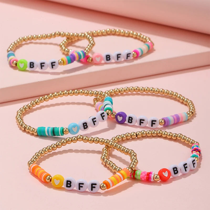 Colorful Bff Friendship Bracelets Set Of on Luulla
