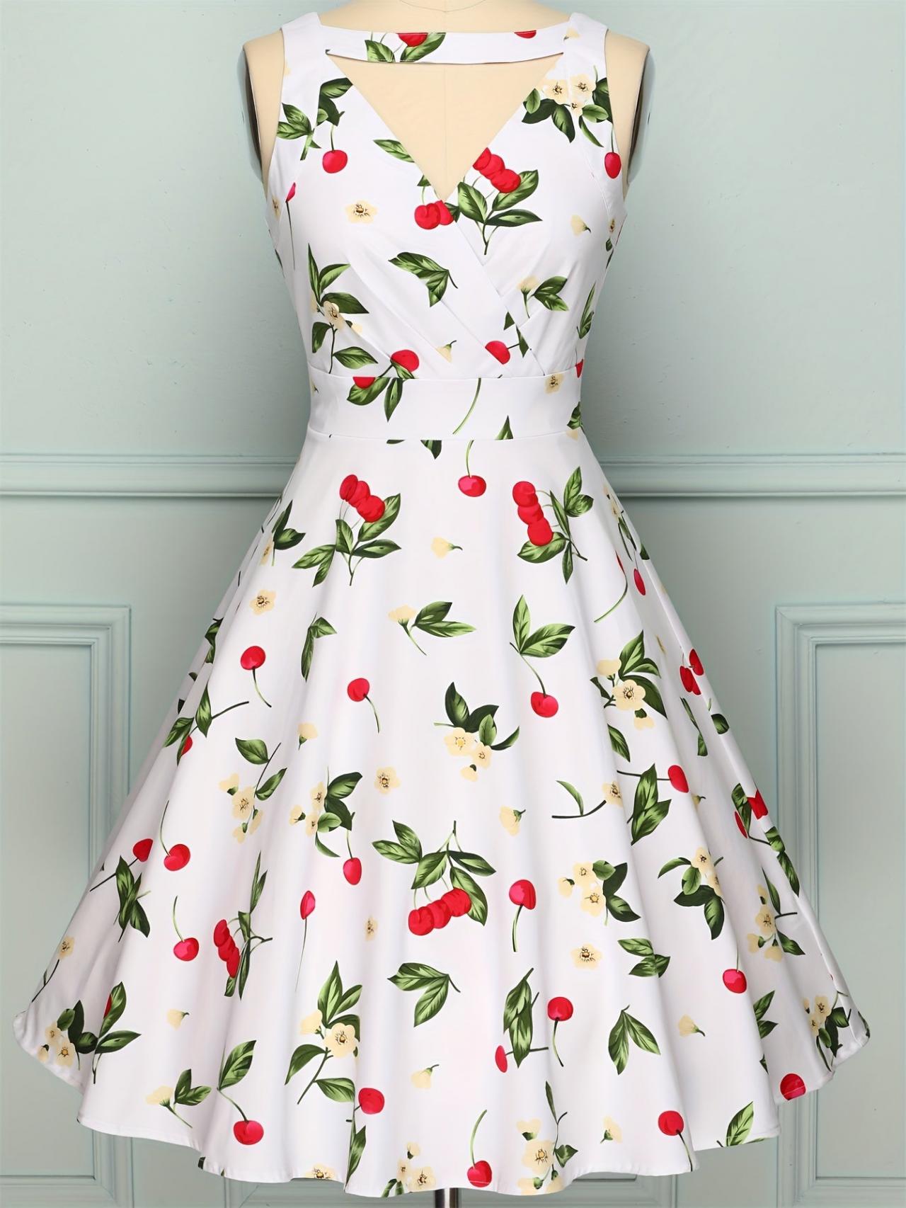 Vintage cherry dress on sale