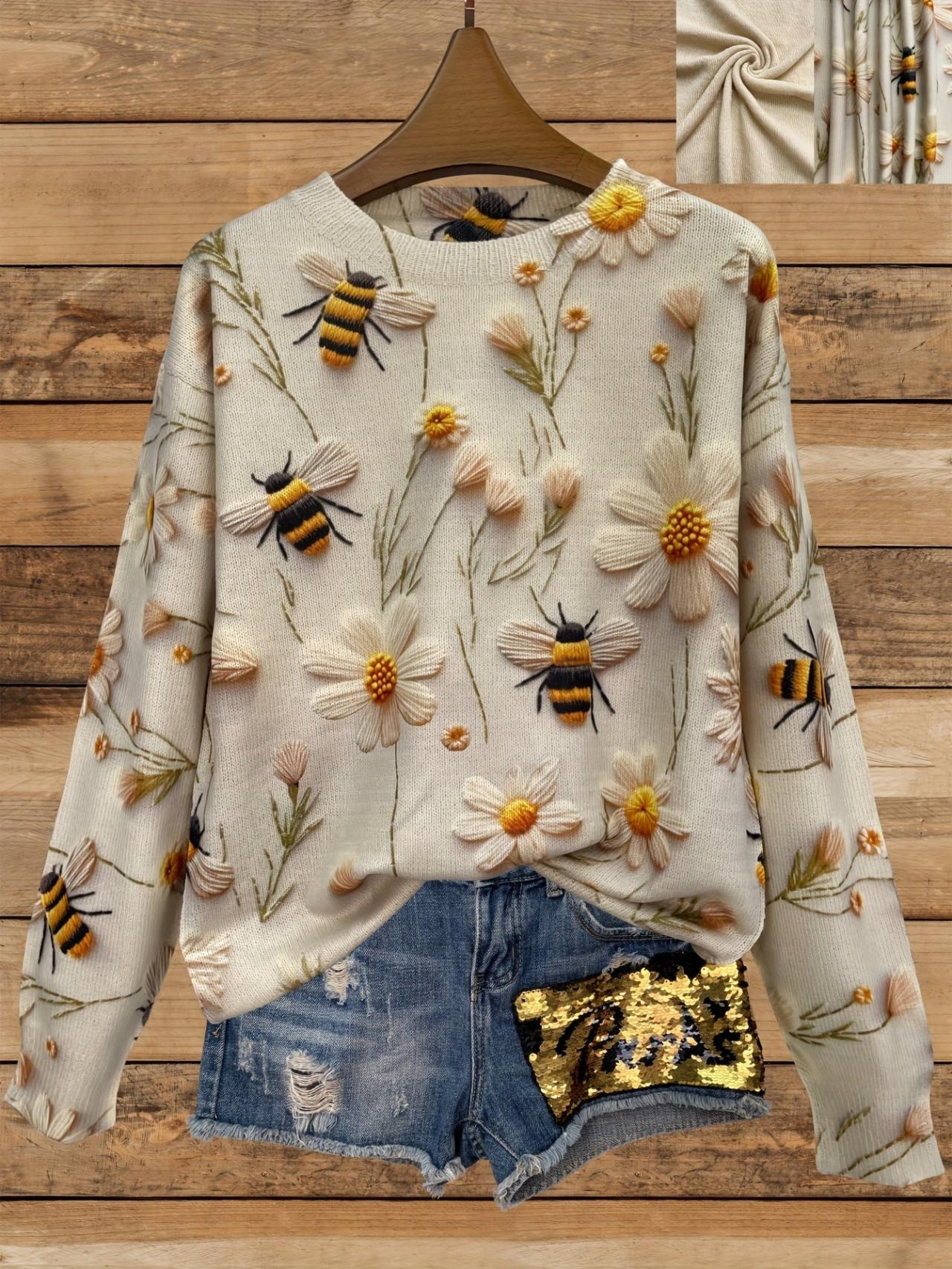 Sweater embroidered shop