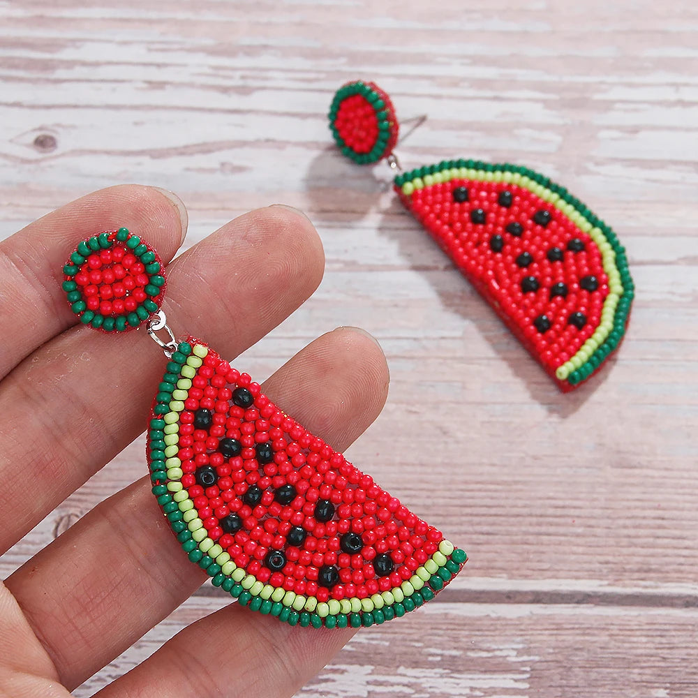 Earring Set Watermelon Seed Bead Earrings Paparazzi Colorful - Main Image