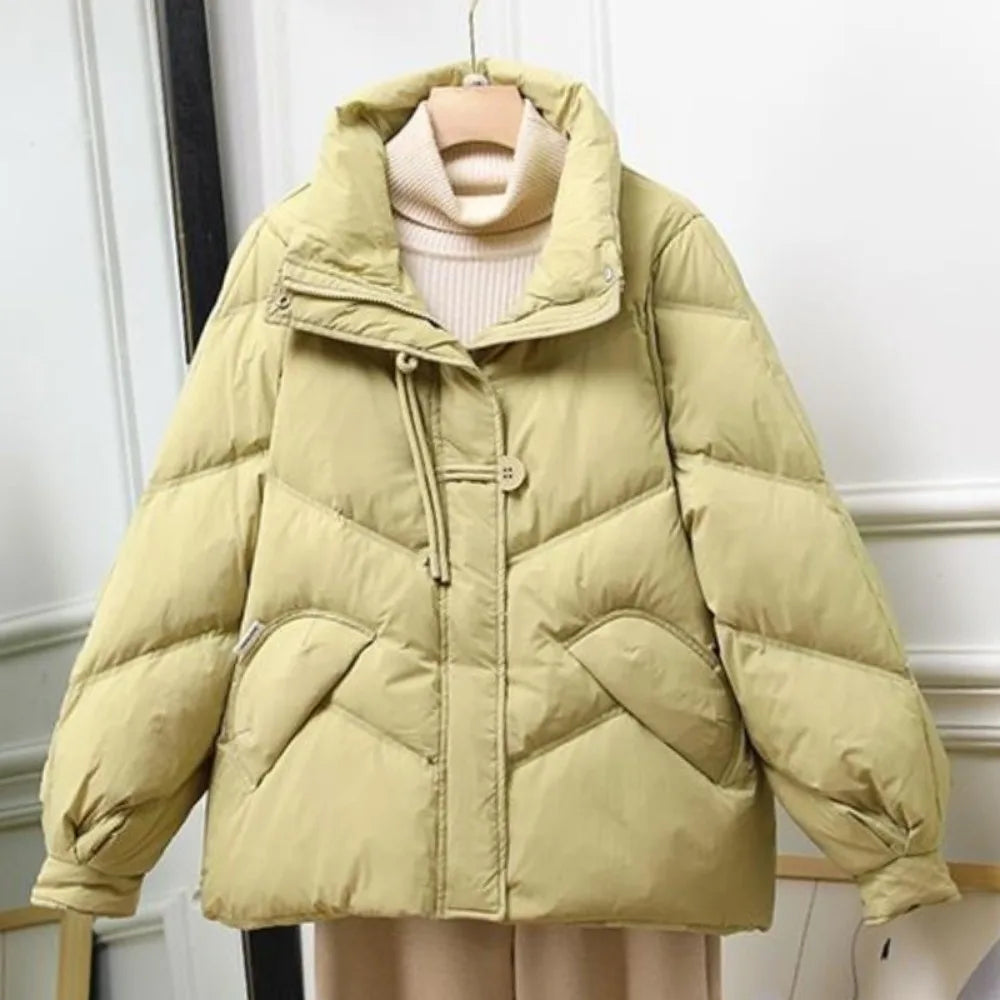 Khaki oversized puffer jacket 2025