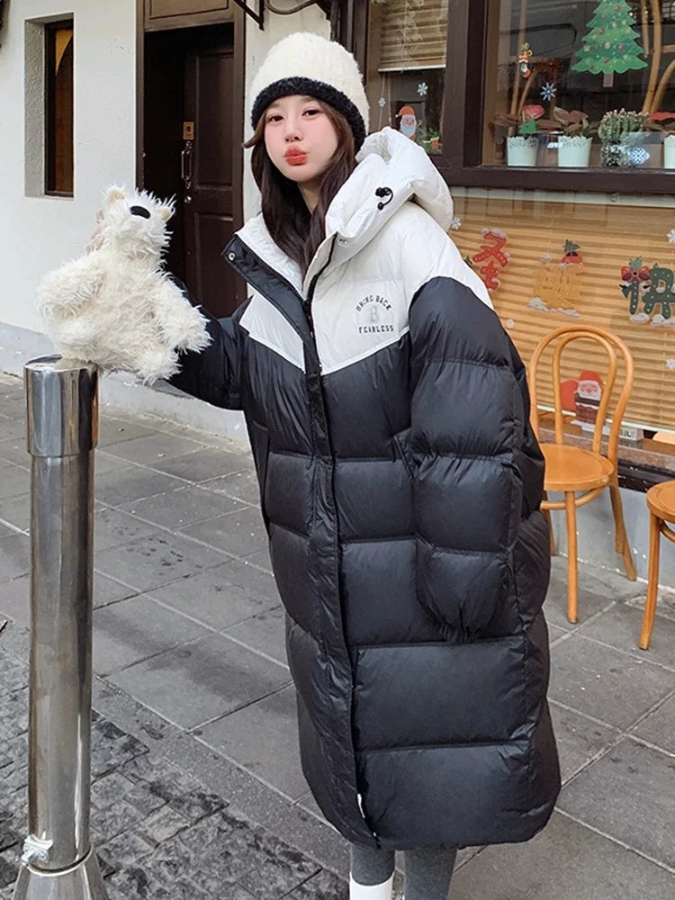 Cozy Reversible Black and White Winter Coat