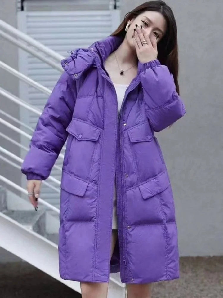 Purple padded coat womens new arrivals