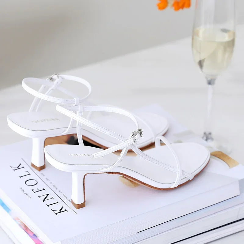 Strappy Knotted Rope Stiletto Heel