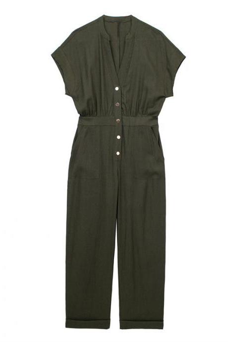 Loose High-waisted Pants Personalized Street Jumpsuits