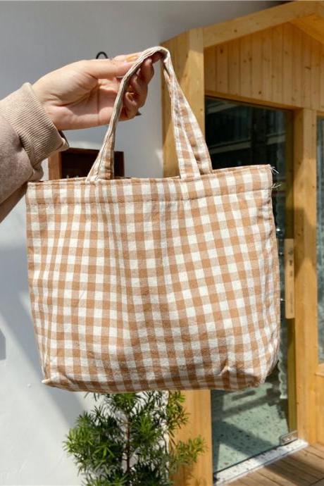 Simple Bag Bags Portable Tote Women Cotton