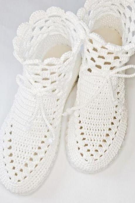 Hand-woven Shoes Summer Hollow-out Chicken Tail Flower Soft Sole Short Boots Finished Summer National Finished Shoes