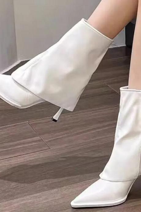 High Quality Ankle Boots Women's Boots Fashion Side Zipp Office And Career Sexy Pointed Toe Heels Women Boots