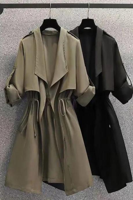 Oversized Women's Autumn New Fashionable and Fashionable long coat trench coats jackets for women