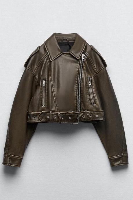 JILTU petit frill leather jacket ライダース JILTU