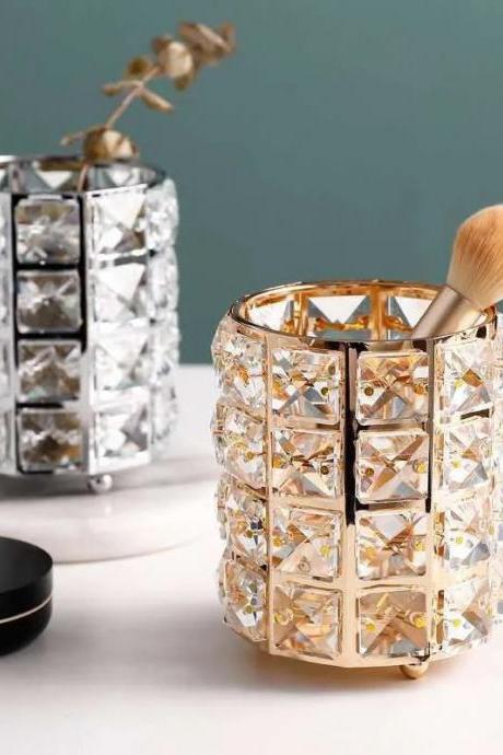 Luxe Crystal Makeup Brush Holder