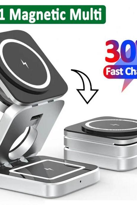 3-in-1 Magnetic Wireless Charger 30w Fast Charging Station
