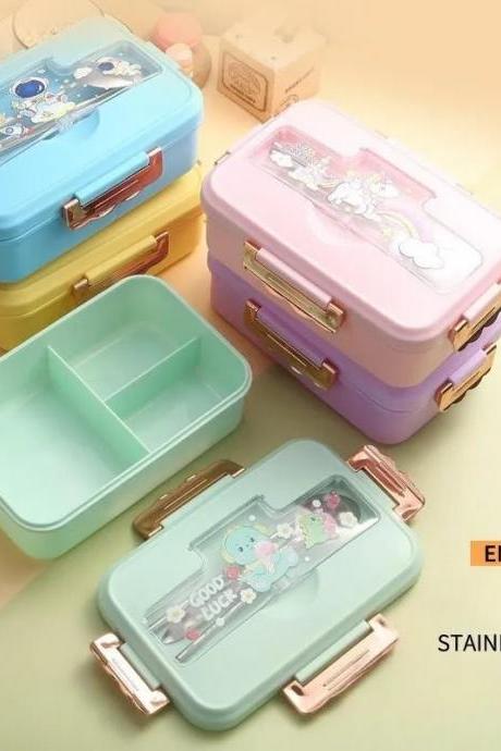 Colorful Stainless Steel Lunch Box Containers With Dividers