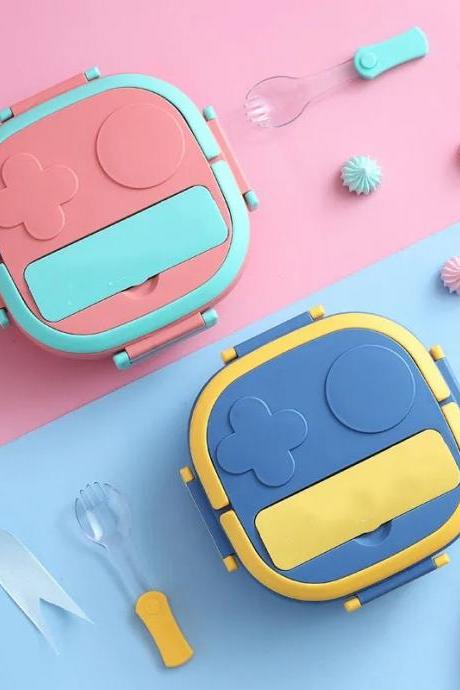 Kids Bento Lunch Box With Utensils And Dividers