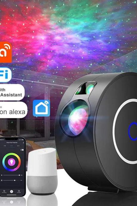 Smart Wifi Galaxy Projector With Voice Control Compatibility