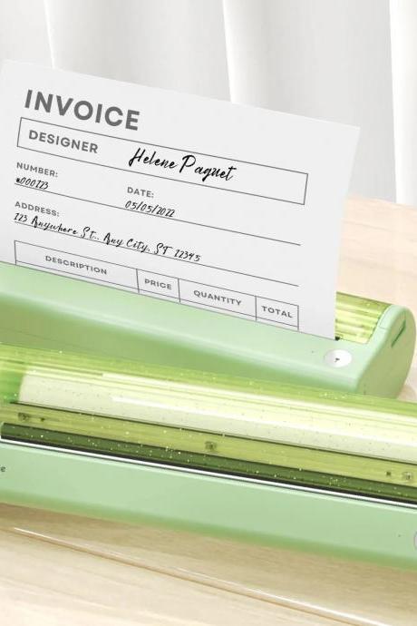 Transparent Green Desktop Stapler For Office And Home