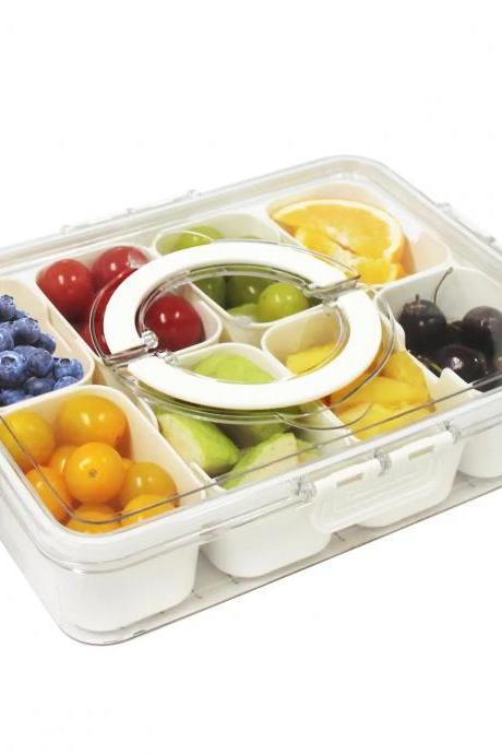 Bento-style Lunch Box With Compartments And Lids