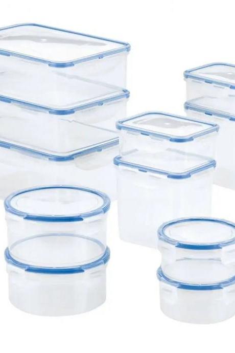 8-piece Transparent Food Storage Container Set With Lids