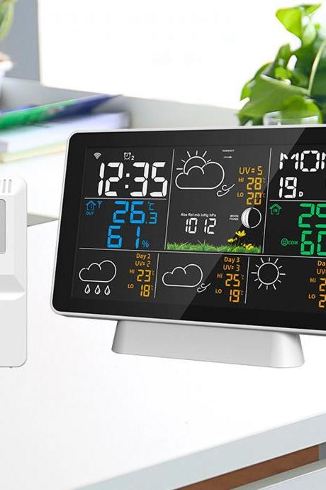 Wireless Weather Station With Outdoor Sensor And Color Display