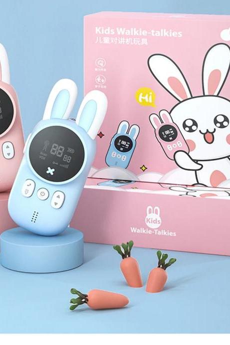 Cute Bunny-shaped Kids Walkie-talkies With Lcd Screen